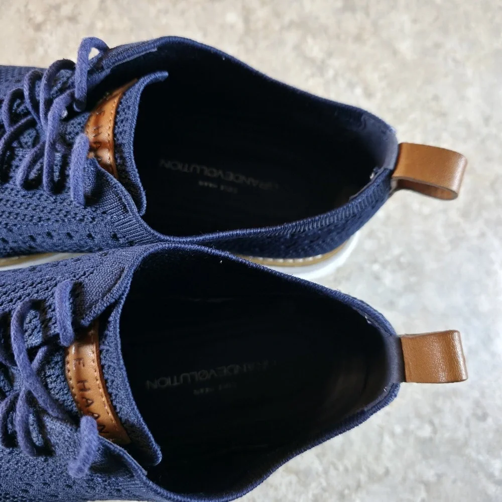Cole Haan Grand Evolution Stitchlite Oxford Mens Size 9 M Marine Blue Vapor